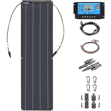 Portable Flexible Solar Panel,200W/ 400W/800w 18v Flexible Photovoltaic Monocrystalline Module 40A Charge Controller for Motorhome, Car, Boat, Caravan