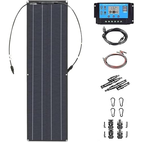 Portable Flexible Solar Panel,200W/ 400W/800w 18v Flexible Photovoltaic Monocrystalline Module 40A Charge Controller for Motorhome, Car, Boat, Caravan