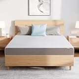 Amazon Basics Breathable Memory Foam Plush Mattress, Queen, White/Grey, 80 x 60 x 8 inches