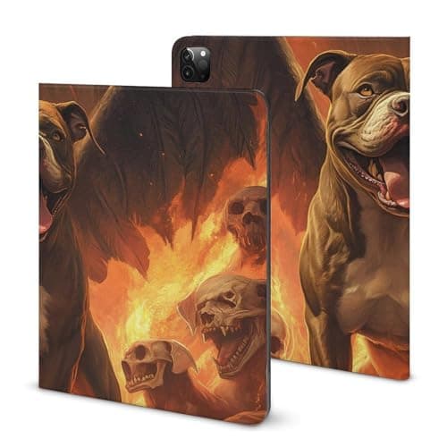 Skull Grim Reaper Pitbull Cute Tablet Case Slim Protective Shell Back Cover Compatible with IPAD Pro 2020 (11in)