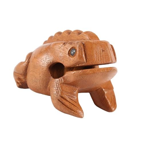 ALIESTFDNO Wooden Lucky Croaking Instrument Fortune Thai Decor Hand Carved Solid Wood for Home Office Desk Good Luck Gift 5 Sizes (No. 3 10.6CM)