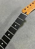 22 fret 25.5" Roasted Flame Maple electric guitar neck Ebony Fretboard dot inlay