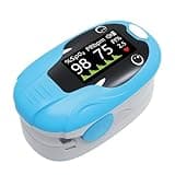 ESPOO Pulse Oximeter Fingertip, Spo2 Pulse Oximeter with Small Finger Clip, 20xMemory, Alarm & Brightness Adjustable(not for newborn/infant)
