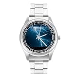 FodPand Mens Stainless Steel 3-Hand Analog Watch Easy Reader 40mm Dial