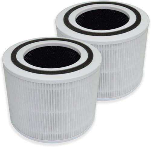 PUREBURG Replacement Filter Compatible with Clorox 11070 Medium Room Turbo Air Purifier Part 12070, 2-Pack HEPA Activated Carbon 2-in-1 For Air Clean Dust Odor 3-Stage Filtration