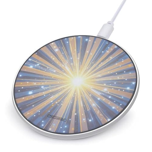 Show Radiance Wireless Charger Portable Fast Charging Pad Lightweight Wireless Charging Station for Phone Slim Charge Mat for Travel Home Office Desk