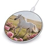Horse Floral Flower Wireless Charger Magnetic Phone Induction Charger 10w Fast Wireless Charging Station Compatible with iPhone 17 16 15 14 13 12 Pro Max Samsung Galaxy S25 S24 S23
