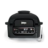Ninja® Foodi™ Smart 5-in-1 Indoor Grill | With 4-Quart Air Fryer, Roast, Bake, Dehydrate, and Smart Cook System | Black | LG451BK