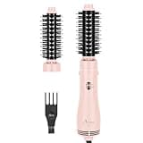 Hair Dryer Brush Blow Dryer Brush in one, Aima Beauty 1" & 1.25" Round Brush Blow Dryer Ionic Hot Air Brush Styler Volumizer with Ceramic Coating & Tufted Bristles for Smooth and Shiny Blowout, Pink