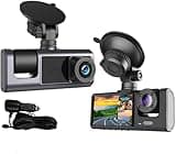 2K Dash Camera for Car Security Camera Dashcam Front and Rear Inside with WDR, Night Vision, G-Sensor Auto Lock, Loop Recording