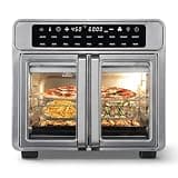26 Qt French Door Air Fryer Oven, Countertop Cooker With LED Display - Digital Control Panel Offers A Wide 100–450°F Range And 0–24 Hour Timer, Giving You Total Accuracy When Cooking