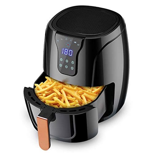 MJYHGFRT 4.5L Large Capacity Multifunctional Air Fryer LCD Touch Electric Hot Oil Free Smokeless Roast Chicken Oven Kitchen Cooker