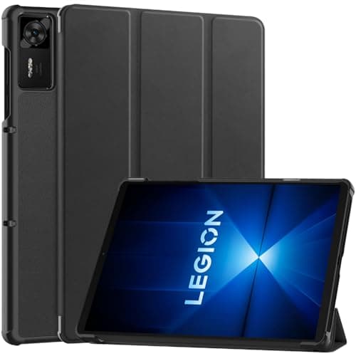 Kepuch Custer Case Compatible for Lenovo Legion Y700 4th 8.8" 2025,Ultra-Thin PU-Leather Hard Shell Cover - Black