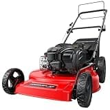 PowerSmart 22-Inch Gas Lawn Mower Self-Propelled, 150cc B&S Engine, 3-in-1 Mulching System, 6 Cutting Heights, Rear-Wheel Drive, Durable Steel Deck