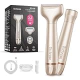 Orchrose Electric Razor for Women Rechargeable: 2-in-1 Painless Shaver for Face Legs Underarms and Bikini Area - Twist Knob Travel Lock Design