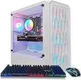 STGAubron Gaming PC Desktop Computer, Intel Core i7 up to 3.9G, GeForce RTX 2060 6G, 16GB RAM, 1TB SSD, WiFi 6, BT 5.0, RGB Fan x 4, Windows 11 Home,White