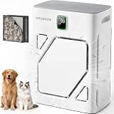 Meowant Air Purifier for Home Large Room 2600ft², H13 HEPA Filter, Double Air Intake, PM2.5 Air Quality Display, Auto Mode, Washable Pre-Filter, 2X-Purification For Pet Hair Dander Odor Dust, White