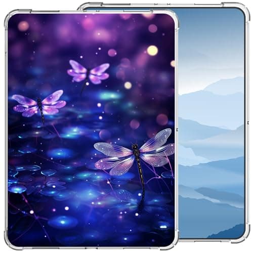 Clear Case for 6" All-New Kindle (11th Generation-2024/2022 Release),Slim Lightweight Clear Cover Silicone Protective Thin Back Shell Case for Kindle 11th Generation 2024-Purple Sparkfly