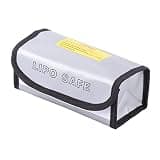 Jenivaint Battery Bag,Fireproof Battery Charging Protection Bag,Explosion Proof Safe Guard Pouch with Hook and Loop Closure for Storage and Charging
