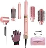 Mythsight StyleVibe 6-in-1 Air Styler, Hair Dryer & Blow Dryer Brush with Auto-Wrap Curl L/R, Fast Drying, Smooth Blowouts, Root-Lift Volume, No Heat Damage Frizz-Free Thermal Brush, Gifts for Women