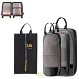 6-Piece Expandable Space-Saving Packing Cubes, compression Travel Bags Essentials Luggage Storage Organizer Laundry Accessories for Camping Vacation Suitcase Cruise Clothing(Black,4PCS)