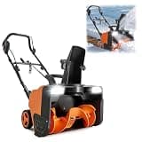 VEVOR Corded Electric Snow Blower, 20 inch 15A Snow Thrower with Dual LED Headlights & 180° Rotating Chute, 25FT Throwing Distance, 12" Depth Clearing, Walk-Behind Snowblower for Driveway Sidewalk