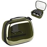 Carrying Case Compatible with Steam Controller 2 2026, Transparent Display Protective Storage Case with Adjustable Holder Base, Charging Port Access, Travel Organizer for Controller & Cable,Green