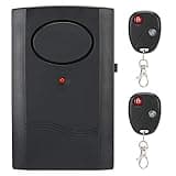 Wireless Door and Window Security Alarm System with Remote Control, 120dB Siren, Vibration Sensor, and Doorbell Function (Dual Remote Control)