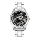 FodPand Mens Stainless Steel 3-Hand Analog Watch Easy Reader 40mm Dial