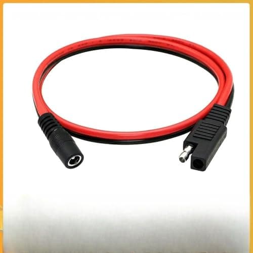 for 2PCS/LOT 14AWG 60cm SAE Plug to DC 5.5mm x 2.1mm Female Cable ity Reverse for Portable Powers Motorcycle Automotive RV Sola 1PCS