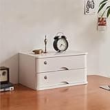 YXEDPBF Solid Wood Desktop File Cabinet - Lockable 2-Layer Box for Office Supplies Flat File Storage Desk Accessories for Home & Office Use