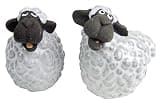 Cult Decorative Ceramic Sheep/Sheep Heads in White/Brown by muschel-sammler-shop