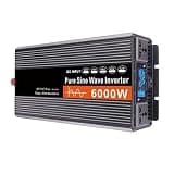 HENGJINGTR 6000W Car Inverter,DC 12V 24V 48V 60V 72V to AC 120V 230V Pure Sine Wave Power Inverter with Dual AC Sockets for Home, RV, Truck, Off-Grid,72V to 110V