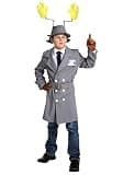 Fun Costumes Inspector Gadget Boys Costume, Detective Outfit For Kids With Trench Coat, Hat, Belt, Gloves, & Badge