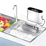 5L Ultrasonic Dishwasher in Sink,Electric Sink Dish Washing Machine Cleaner with Touch Control,Multifunctional Fruit Vegetable Cleaning Machine,6-18 Minute Fast Wash,Multiple Cleaning Modes(320W)