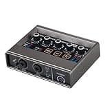 USB Audio Interface for PC with Touch Model, XLR Inputs with Preamps 16 bit/48 kHz Phantom Power XLR 48V Audio Interface for Recording Music, Live Streaming and Podcasting Recording