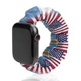 U.S.A Argentina Flag Stretchy Solo Loop Soft Watch Bands 38mm 40mm 42mm 44mm Compatible with Apple Watch Series 11 10 9 8 7 6 5 4 3 SE Ultra