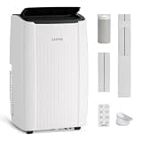 12000 BTU portable air conditioner floor ac unit quiet cool room dehumidifier fan combo 3 in 1 small AC with remote control window kit easy move casters low noise 50dB bedroom office home up to 550 sq