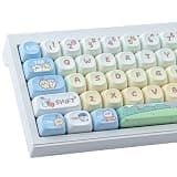 TYRIXKI PBT Keycaps 145 Keys MOA Profile Cute Keycap Dye-Sublimation Kawaii Anime Keycaps for Cherry Gateron MX Switches Mechanical Keyboards