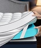 Panyu Dual Layer 4 Inch Memory Foam Mattress Topper California King, 2" Cooling Gel Memory Foam & 2" Pillow Top Mattress Pad Cover for Back Pain Relief,CertiPUR-US Certified,Deep Pocket Fits 21",White