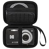 Elonbo Camera Carrying Case for KODAK PIXPRO FZ55 / FZ53 / FZ45 / FZ43 16MP Digital Camera, Vlogging Camera Storage Holder Travel Bag, Mesh Bag Fits Batteries, Cable, Memory Card, Card Reader, Black