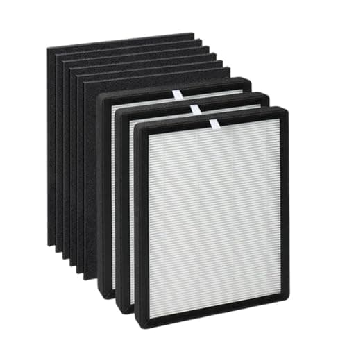 Composite Replacement Filter,Compatible For Veva, 9000 Air Purifiers Set Includes 3 Main Filters And 6 Pre Filters