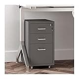 ntumLeap Metal Filing Cabinet with 3 Lockable Drawers,A4 Document,Secure Under-Desk Storage Solution for Home and Office,Ideal for File Management,
