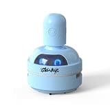 Mini Desktop Vacuum Cleaner, Portable Desk Sweeper for Eraser Bits, Pencil Shavings, Crumbs, and Dust, Cartoon Style (Blue)