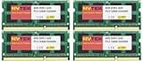 NVTEK 32GB (4X8GB) DDR3 1600MHz PC3-12800 SODIMM 2Rx8 1.35V 204-PIN Non-ECC Laptop PC Computer Memory KIT