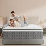 PUBPLON 14 Inch King Size Mattress Plush, King Mattress with Fiberglass Free, Individual Pocket Spring for Motion Isolation, Pressure & Pain Relief, Edge Support, CertiPUR-US Certified, Bed in a Box