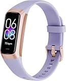 ZKSSGY Fitness Tracker with 24/7 Heart Rate Blood Oxygen Sleep Monitor,Activity Tracker with 1.1" AMOLED Touch Color Screen, Multiple Sport Modes Step Counter,IP68 Waterproof for Women Men (Purple)