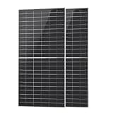ECO-WORTHY 2PCS 590W Solar Panels N-Type Bifacial Half-Cut Monocrystalline, 23.23% High Conversion Efficiency for Home Rooftop, RV, Boat