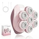 Bartrimber Electric Razors for Women Legs: 7D Fast & Painless Full-Body Shaver for Silk Skin – Waterproof Lady Face Pubic Hair Remover w/Light&Travel Cover – Wet/Dry Use, Gifts for Women Girl, Pink
