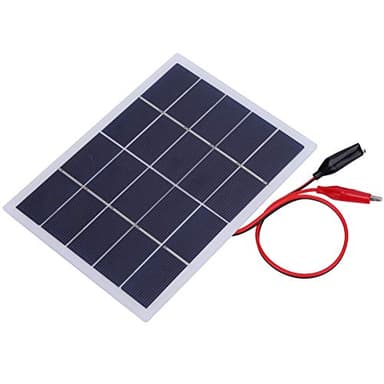 Yctze 3W 5V Polycrystalline Silicon Solar Panel, Lightweight Portable DIY Laminated Board with High Conversion Rate, for Outdoor Camping RV Boat Charging (3W-White)